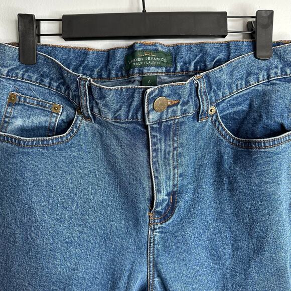 LRL Lauren Jeans Co‎ vintage Y2K classic straight medium wash denim sz 6 - Picture 3 of 8